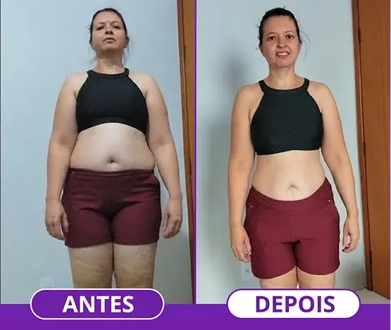 Antes e depois de aluna do programa