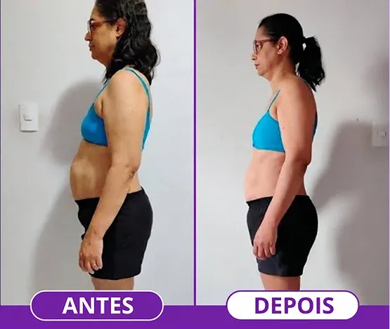 Antes e depois de aluna do programa