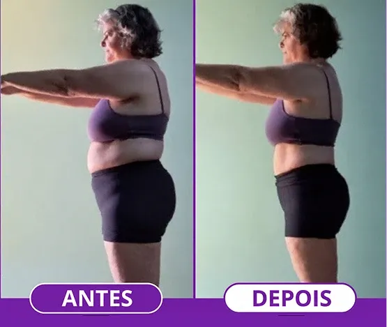 Antes e depois de aluna do programa