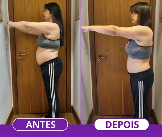 Antes e depois de aluna do programa