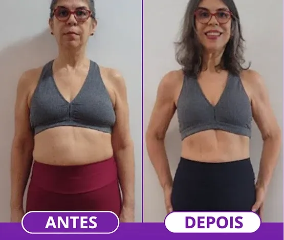 Antes e depois de aluna do programa